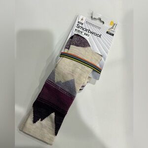 Smartwool Kid's Large Ski Light Cushion Over The Calf Sock Moonbeam Pink NWT